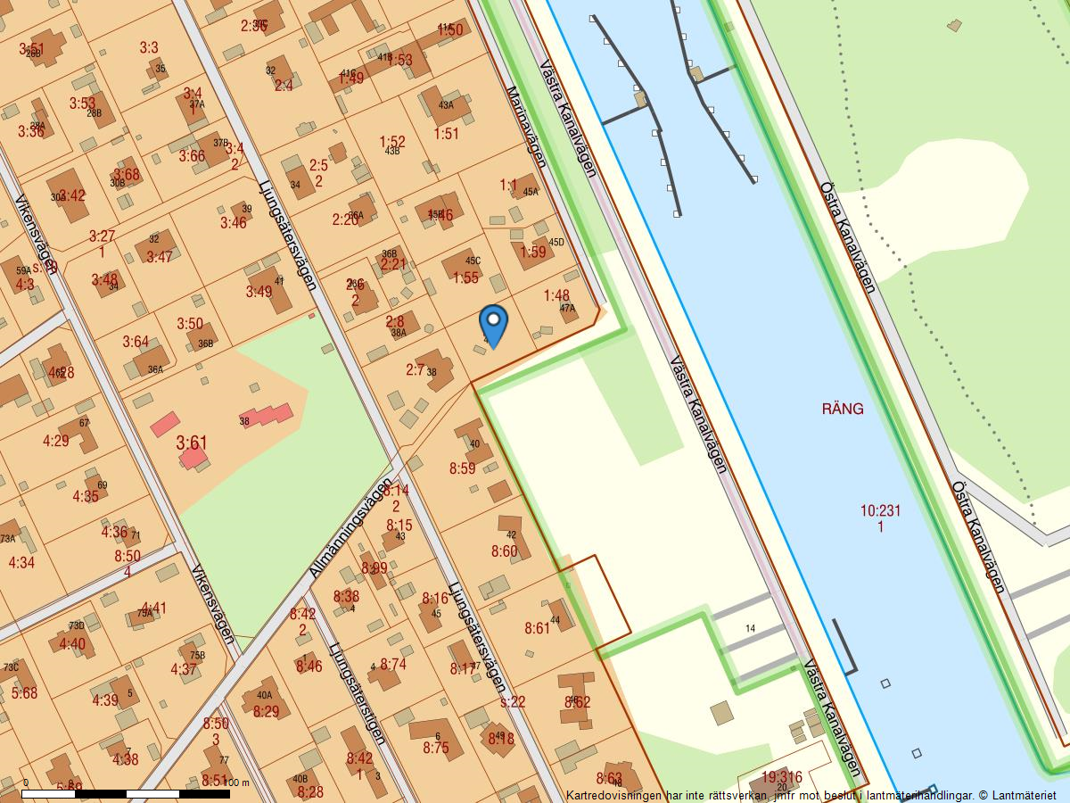 Fastighetskarta Marinavägen 47B