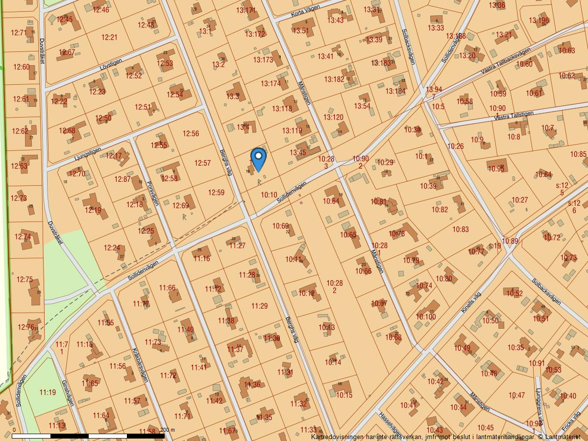 Fastighetskarta Sollidenvägen 19