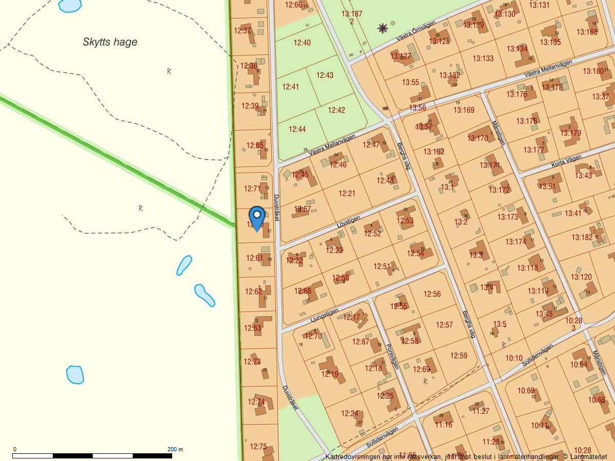Fastighetskarta Duvstråket 17