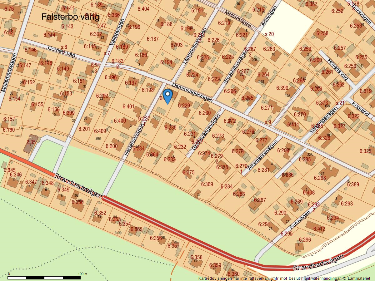 Fastighetskarta Hedehusvägen 2 / Dammsagervägen 8