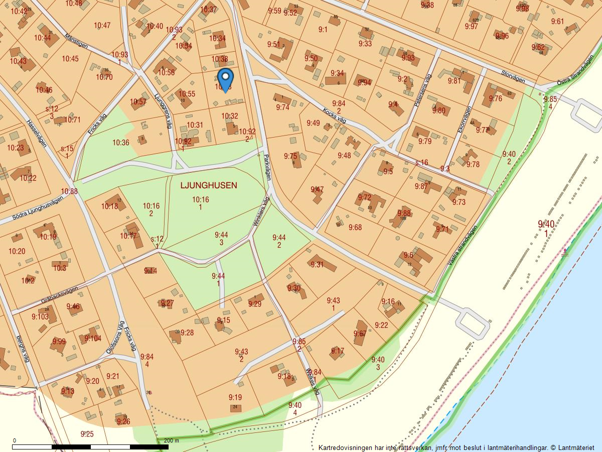 Fastighetskarta Parkvägen 3