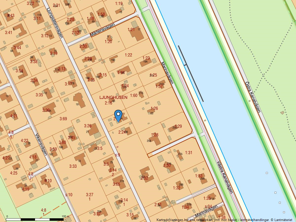 Fastighetskarta Ljungsätersvägen 20A