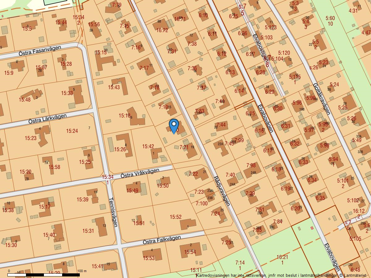 Fastighetskarta Rådjursvägen 17