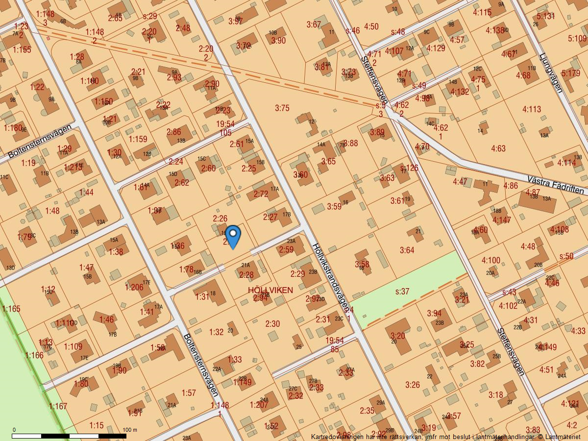 Fastighetskarta Höllvikstrandsvägen