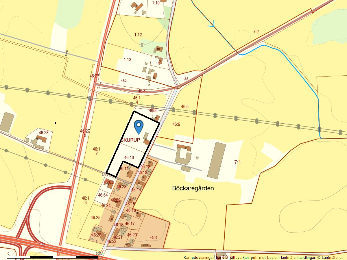 Fastighetskarta Sandåkra Byväg 23